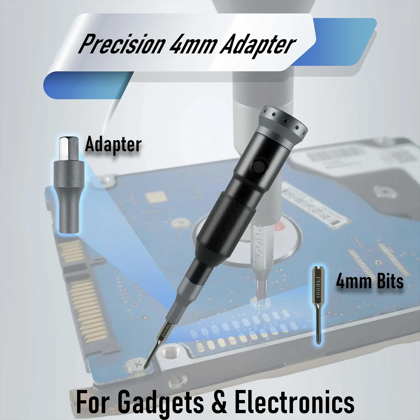 Набір викруток Steinwhale 39-в-1 T-Handle S2 Steel 1/4 дюйма та 4 мм, фото №5