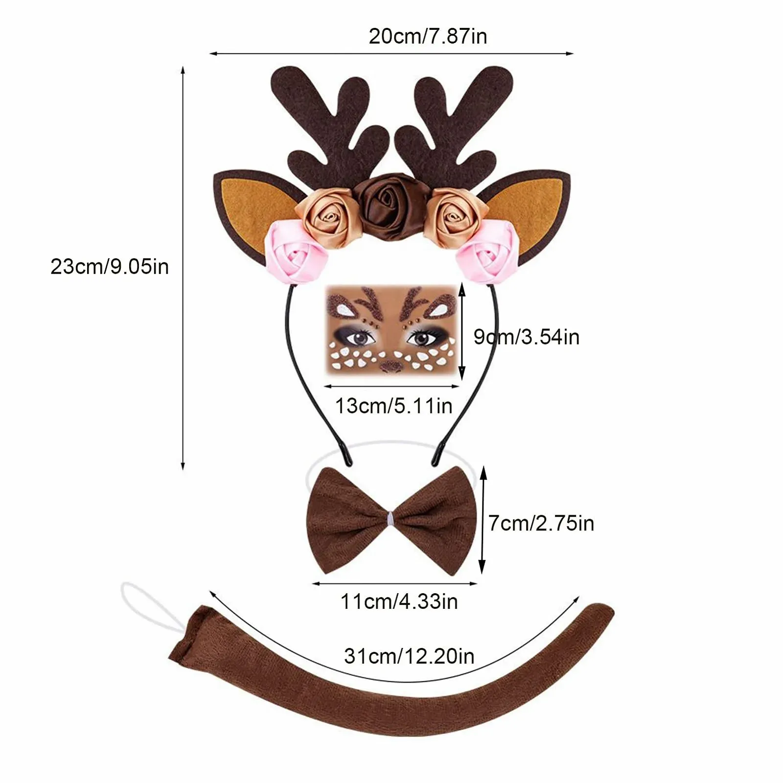 Обруч для волосся Різдвяні Оленячі роги, фото №4 Обруч для волосся Різдвяні Оленячі роги, фото №4