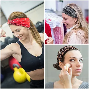 Повязка на голову женская широкая в стиле бохо synthetic.ua - Фото 1