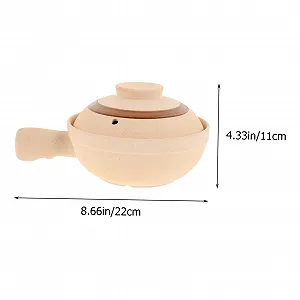 Керамический горшок-кастрюля GALPADA с крышкой и ручкой Термостойкий synthetic.ua - Фото 1