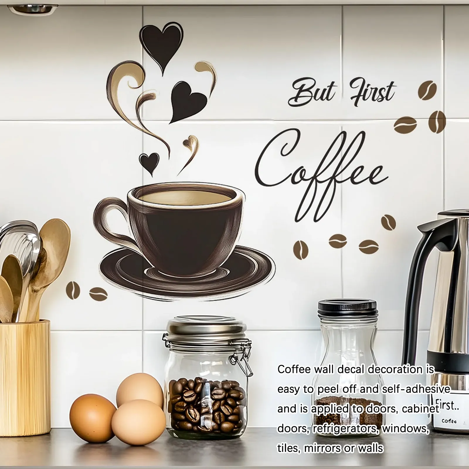 Наклейка на стену Coffee Cup Coffee Wall Sticker d, фото №6