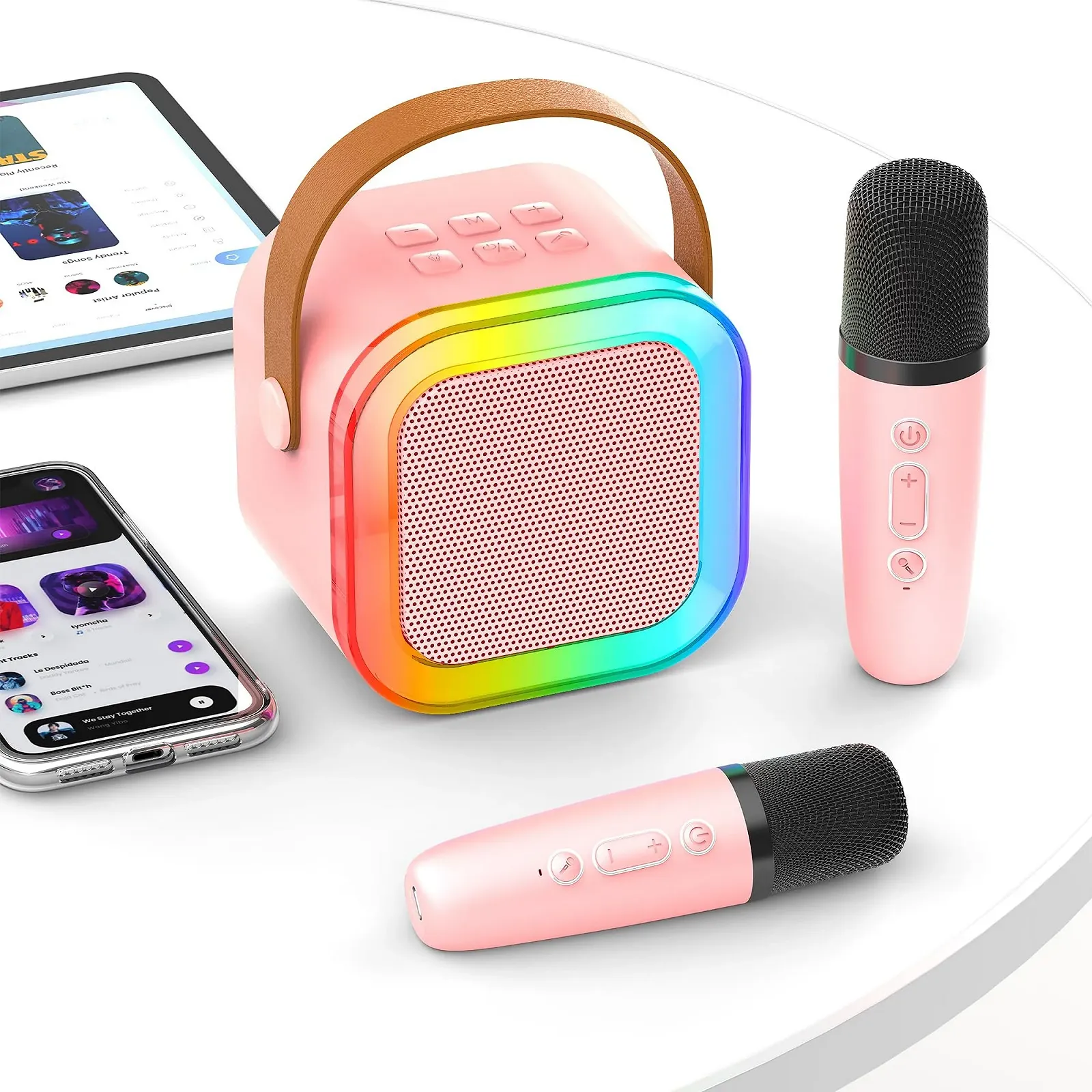 Караоке-машина для детей с 2 микрофонами Bluetooth LED-подсветка Mini Karaoke System, фото №1 Караоке-машина для детей с 2 микрофонами Bluetooth LED-подсветка Mini Karaoke System, фото №1