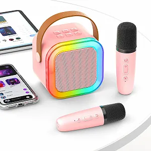 Купить Караоке-машина для детей с 2 микрофонами Bluetooth LED-подсветка Mini Karaoke System - Фото 1 Караоке-машина для детей с 2 микрофонами Bluetooth LED-подсветка Mini Karaoke System - Фото 1