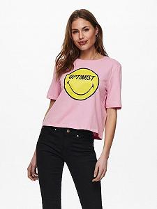 Футболка ONLSMILEY LIFE TOP BOX JRS 15232818 Lilac Sachet OPTIMIST ONLY Розовий XS - Фото 1