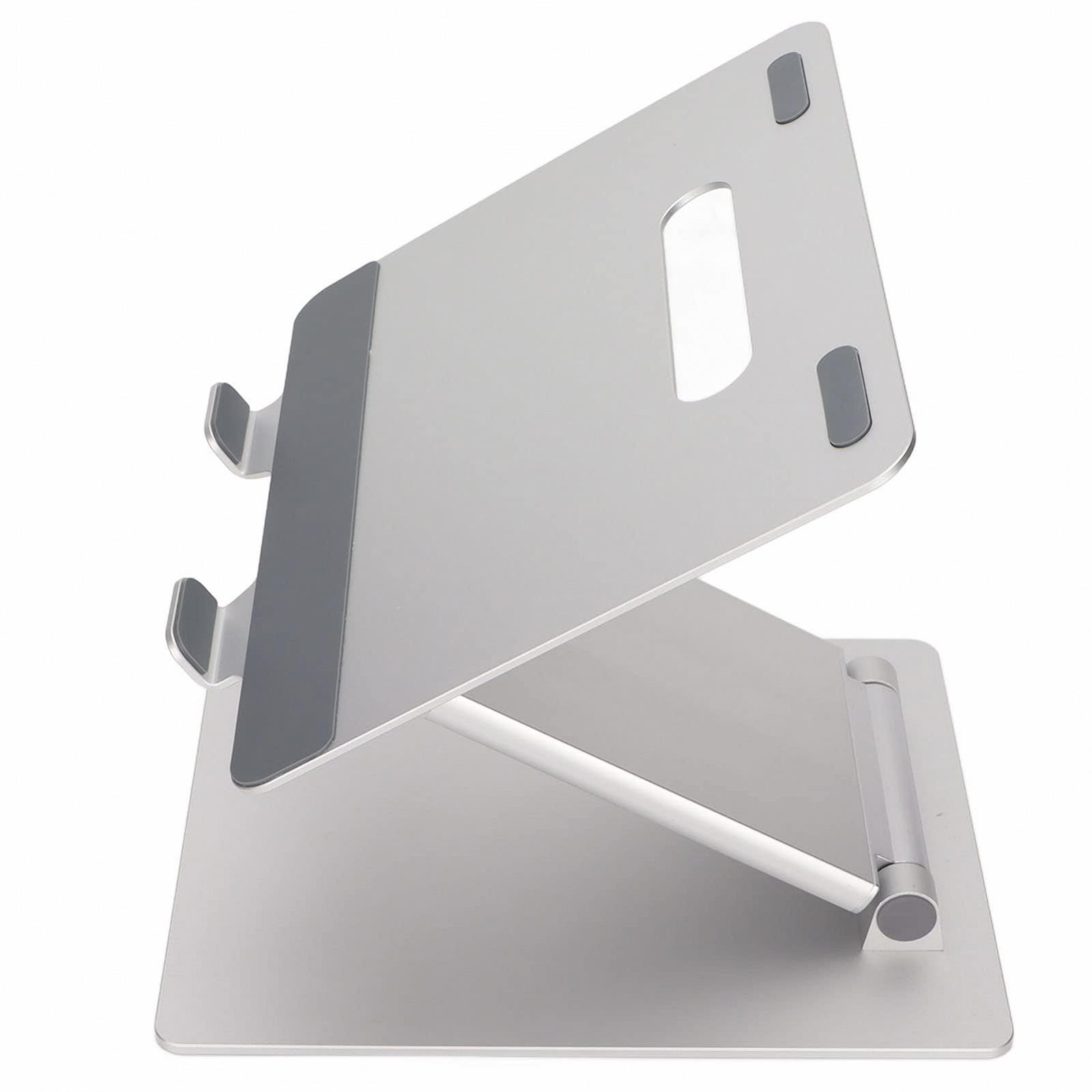 Підставка для ноутбука для столу регульована, з силіконовою накладкою і тепловідведенням, фото №6