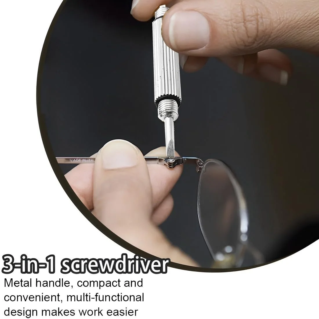 Набір BIRLOZA з 4 міні викруток з нержавіючої сталі для ремонту окулярів та ювелірних виробів, фото №5