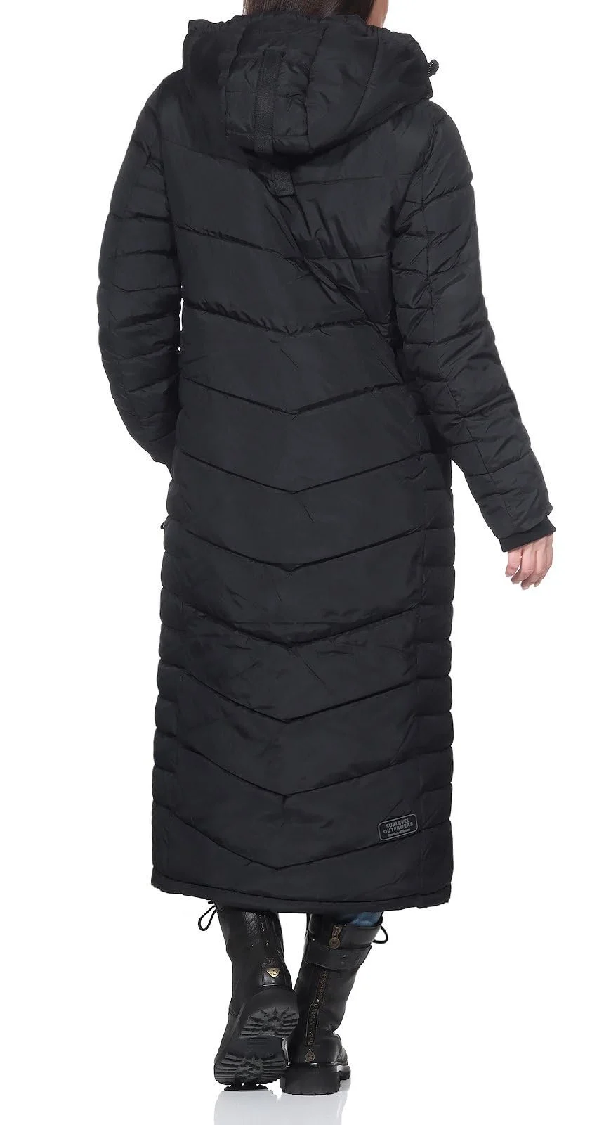 Жіноче стьобане пальто Sublevel LSL-491 Довге, фото №5