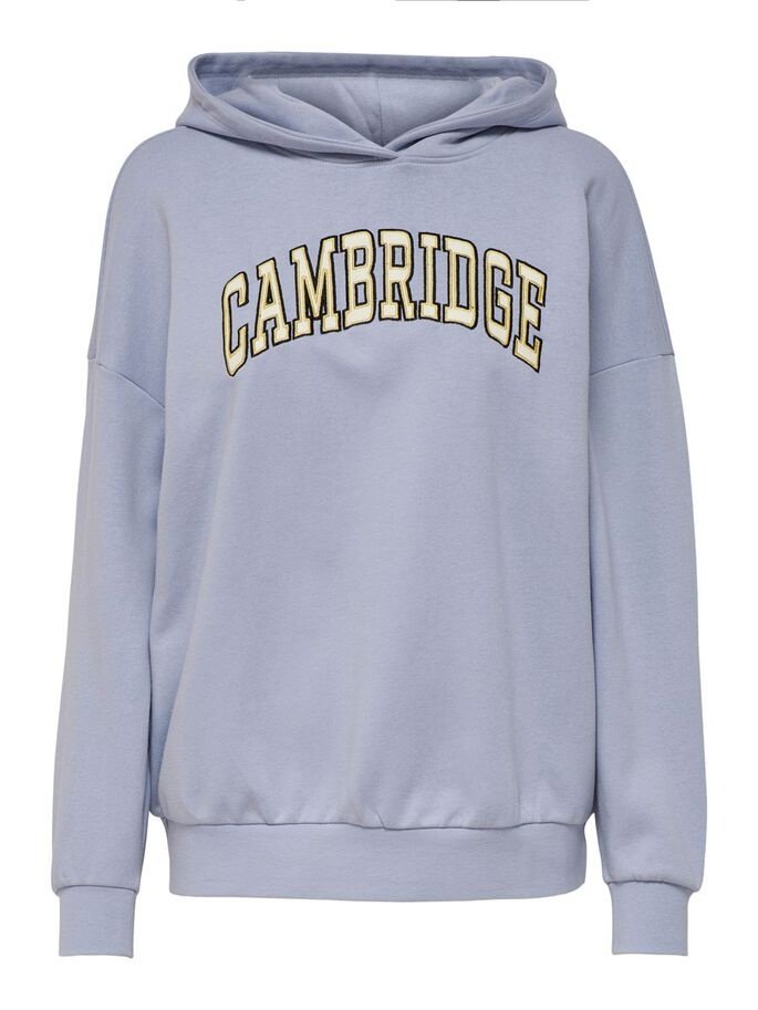 Світшот ONLTROLLE LIFE L/S VARSITY HOOD BOX SWT 15250215-Cosmic Sky-Print:CAMBRIDGE ONLY Бузковий S, фото №1
