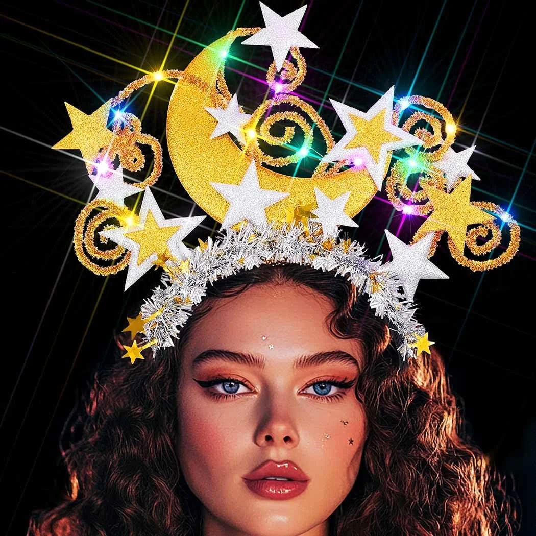 Обруч Зірка Reaky Місяць Золотий Аксесуари для волосся, фото №6