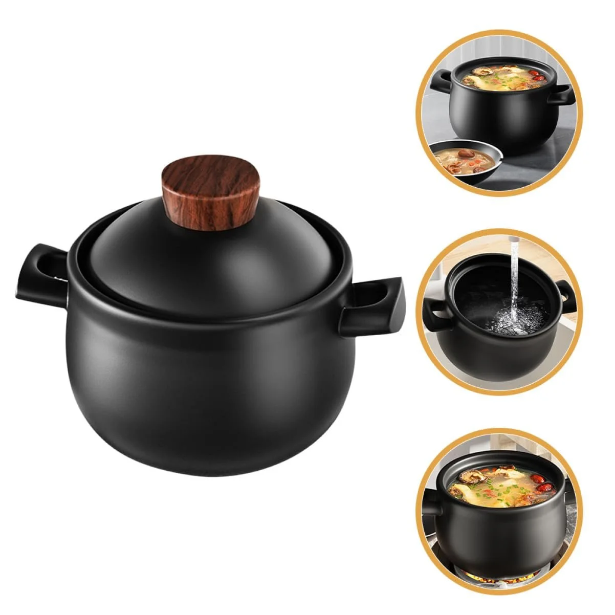 Кастрюля VALICLUD Термостойкая Многофункциональная Большая С ручками, фото №3