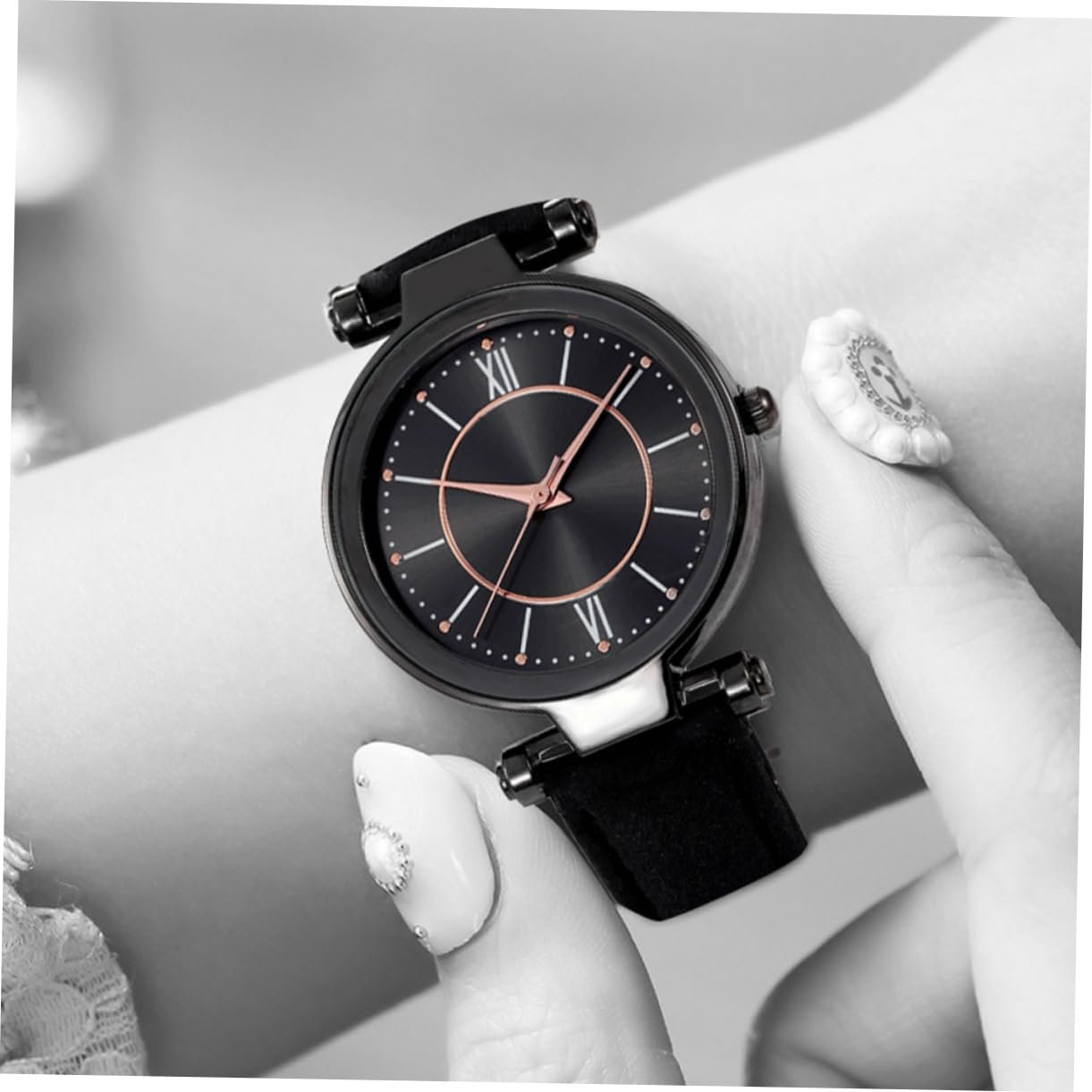 Кварцовий годинник Healvian 2St", жіночий, повсякденний, з імітацією шкіряного ремінця, фото №8