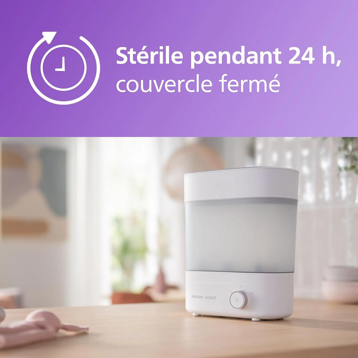 Cтерилізатор Philips Avent Premium / Видаляє 99,9 % бактерій / Білий, фото №4