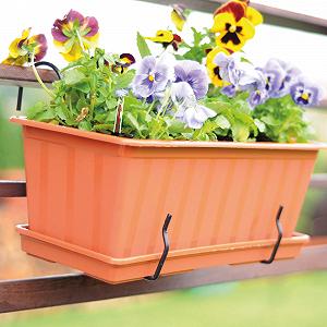 Кронштейн для рослин Prosper Plast iwag-S411 23x21x1 см Чорний synthetic.ua - Фото 1