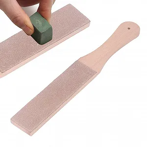 Точильний блок Double Sided Leather Puller Portable DIY бук натуральна шкіра рослинного дублення - Фото 1
