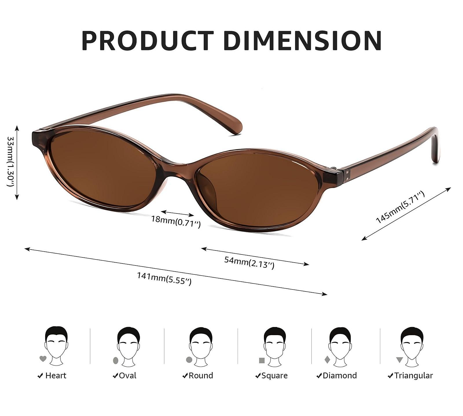 Очки солнцезащитные овальные винтажные кошачьи FEISEDY B0257, фото №5