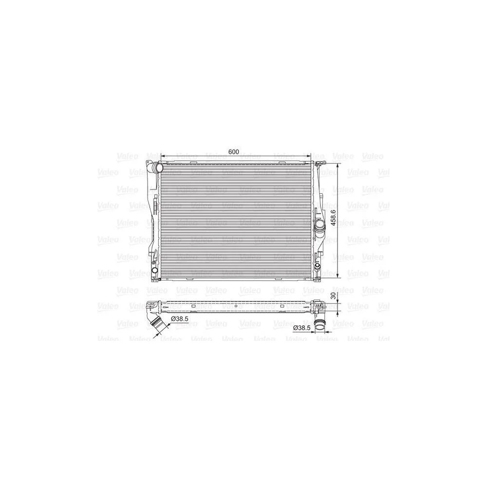 Радиатор охлаждения двигателя VALEO 701542 для BMW, BMW (BRILLIANCE), фото №1
