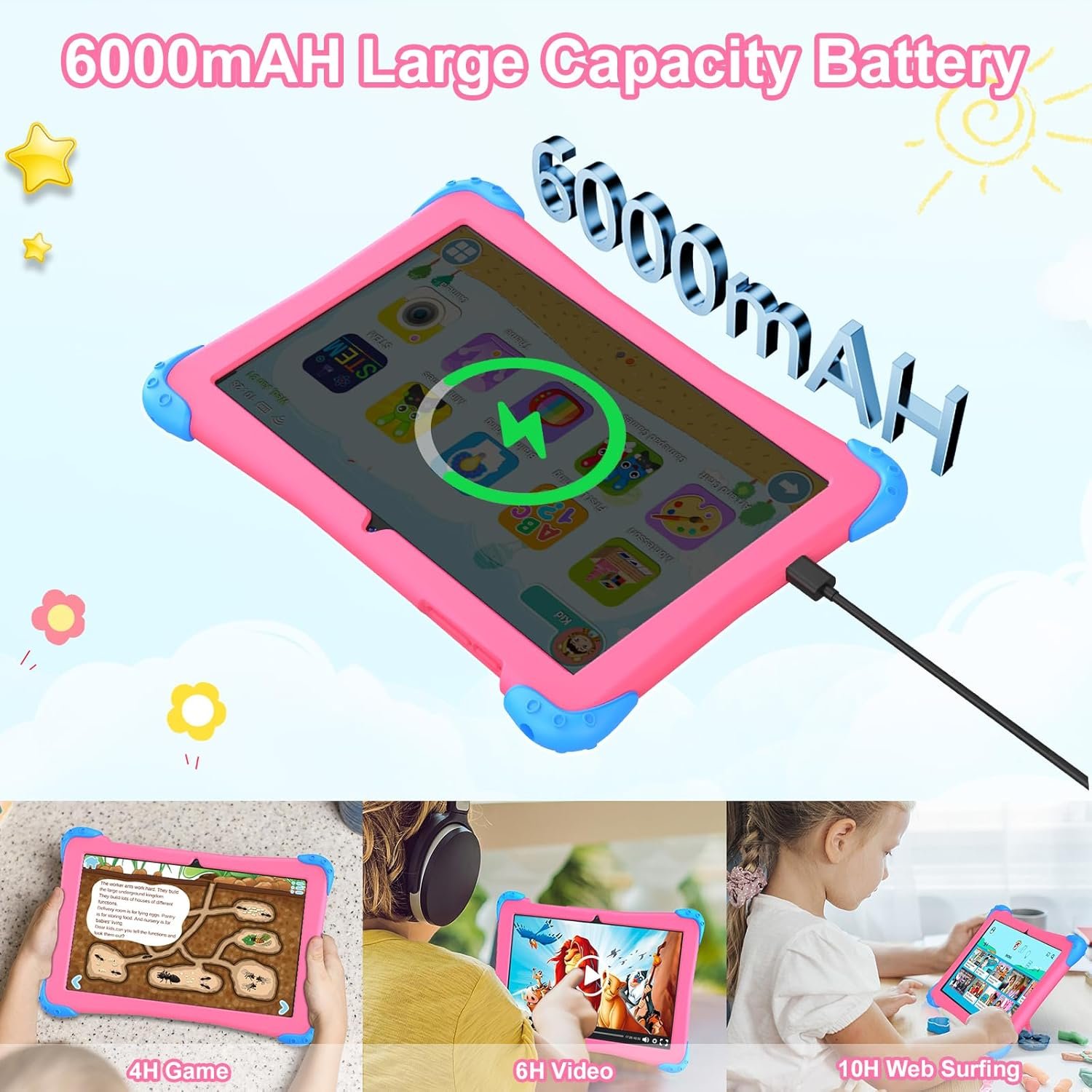 Планшет 10.1" EagleSoar EE-35 4+6/64Gb 8 ядер Android 14 6000 mAh Серый, фото №7