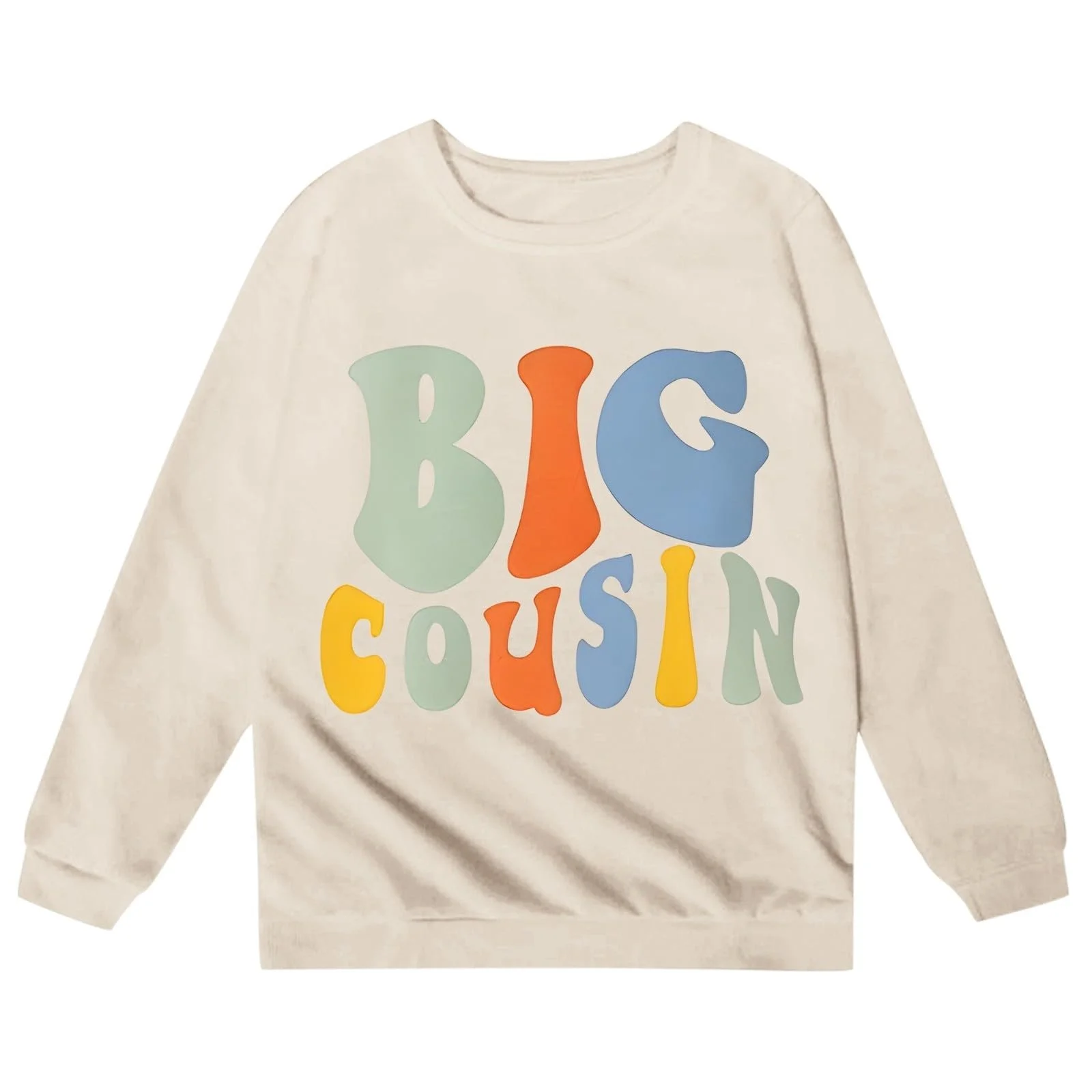 Пуловер с принтом букв, круглый вырез, длинные рукава для мальчиков, размер 164, фото №2