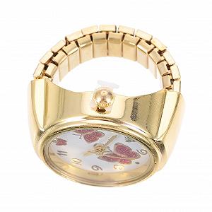 Часы-кольцо Healvian с дизайном бабочки, декоративные, металлические, классические, блестящие, для пальца, удобные в использовании, долговечные - Фото 1