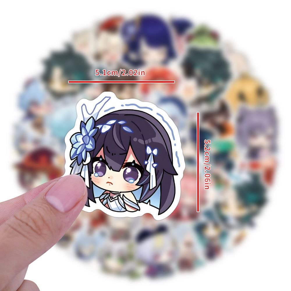 Стікери Genshin Impact, набір наклейок, 62 шт, фото №2