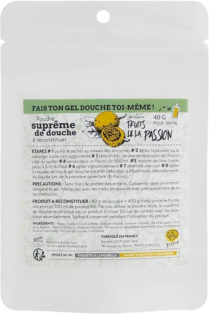 Гель для душа в порошке STEP ONE Passion Fruit 40 г, фото №1 Гель для душа в порошке STEP ONE Passion Fruit 40 г, фото №1