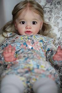 Кукла Anano Lifelike Baby 26 дюймов Реборн Длинные волосы Виниловые конечности Одежда Тело Новорожденный малыш 3D Цвет текстуры кожи для детей synthetic.ua - Фото 1