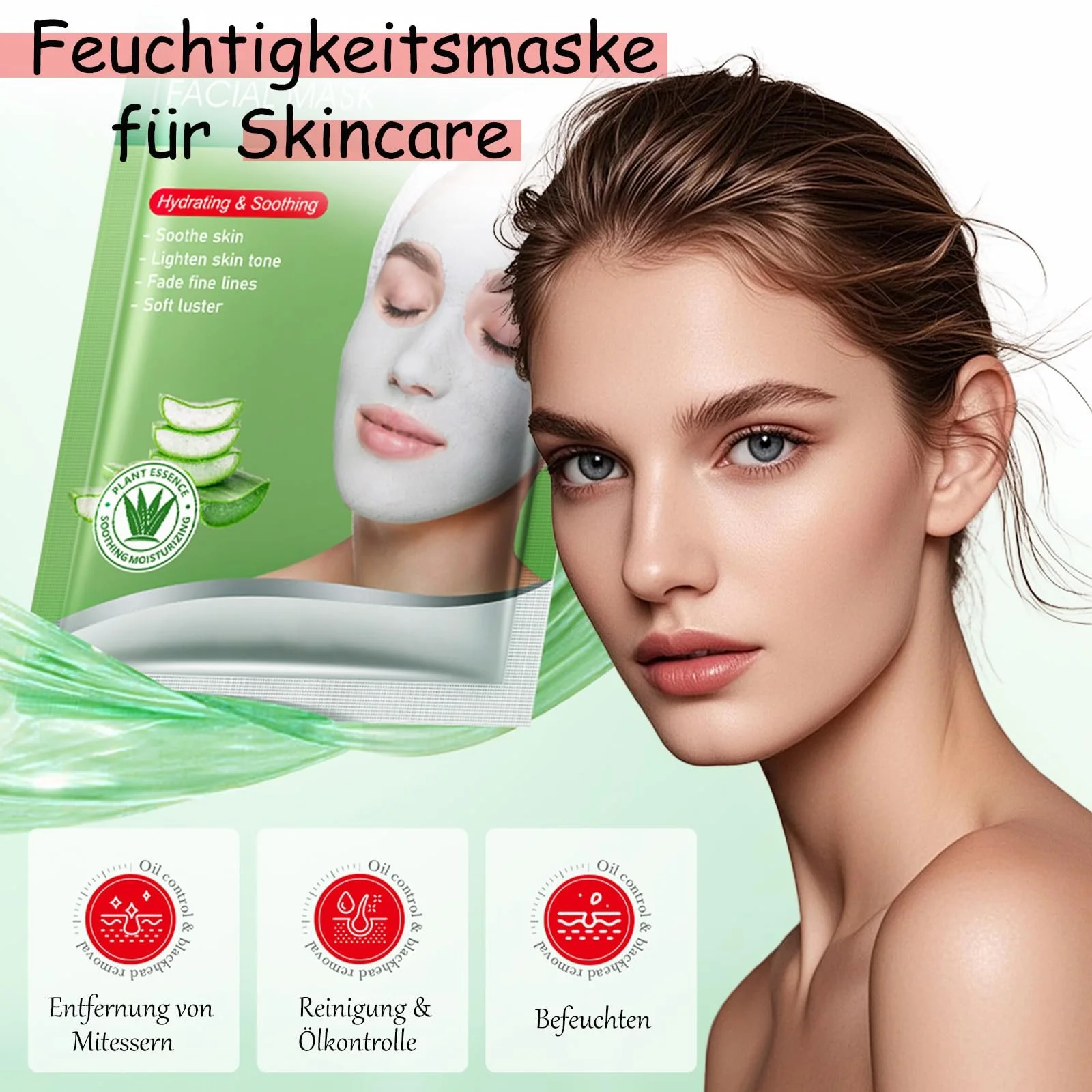 Маска Глиняна Зволожуюча для обличчя для жінок Набір масок для догляду за шкірою 10 штук, фото №4 Маска Глиняна Зволожуюча для обличчя для жінок Набір масок для догляду за шкірою 10 штук, фото №4