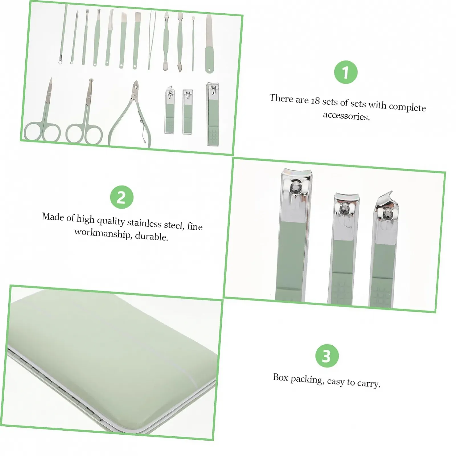 Набір для манікюру і педикюру PACKOVE 18 шт., фото №9