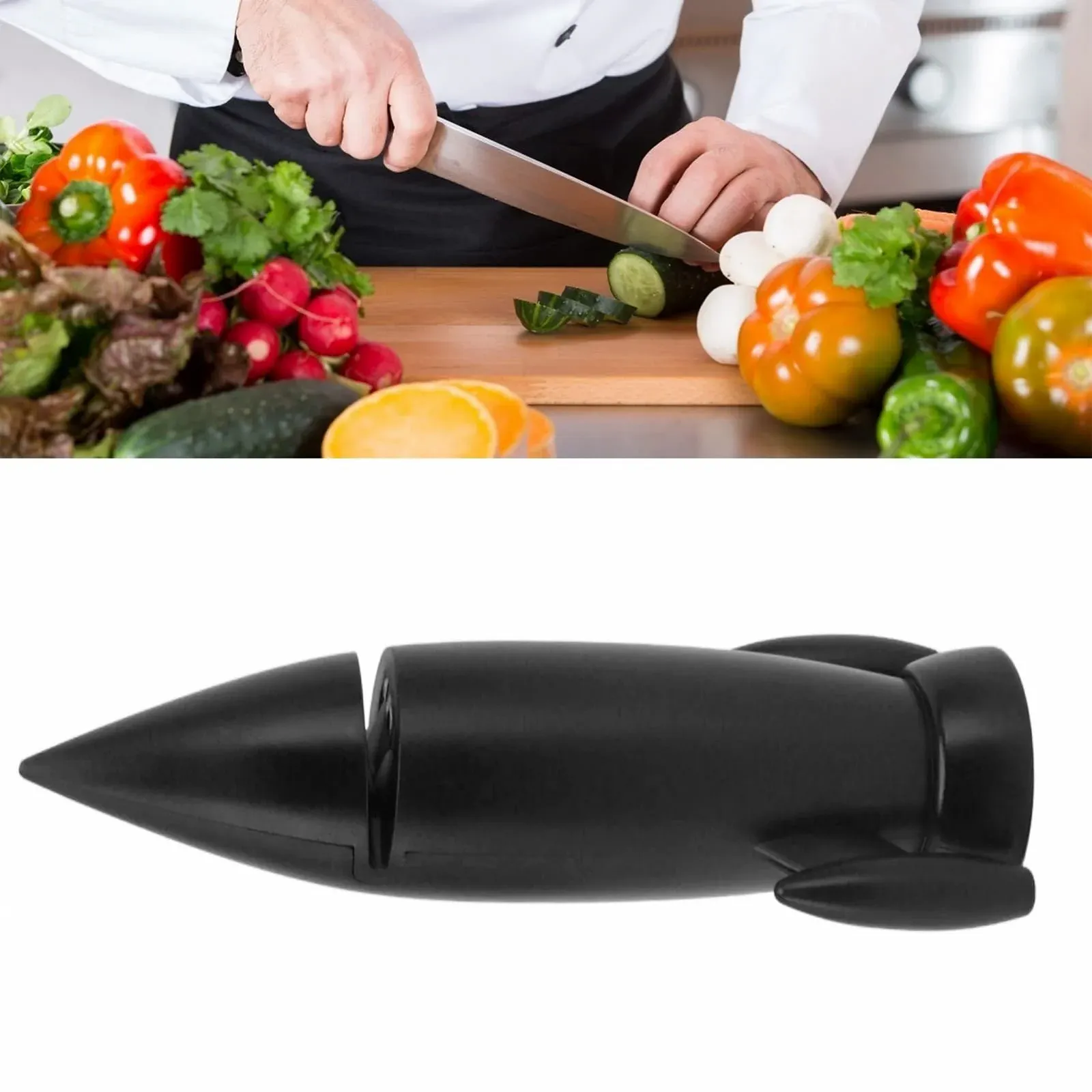 Точило для ножів та ножиць Kikumi ручне керамічне Чорний, фото №9 Точило для ножів та ножиць Kikumi ручне керамічне Чорний, фото №9