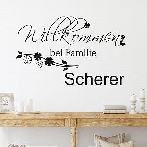 Настінна наклейка GRAZDesign Welcome to Family Name 46 x 30 см Королівський синій - Фото 1