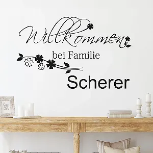 Настінна наклейка GRAZDesign Welcome to Family Name 46 x 30 см Королівський синій - Фото 1