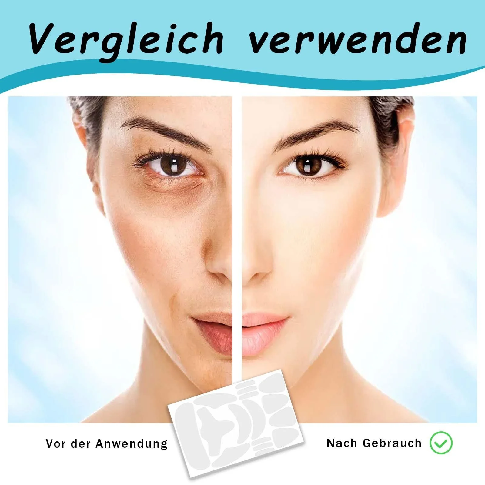 Смужки для видалення зморшок на обличчі Multifunctional, 160 шт., прозорі, фото №6