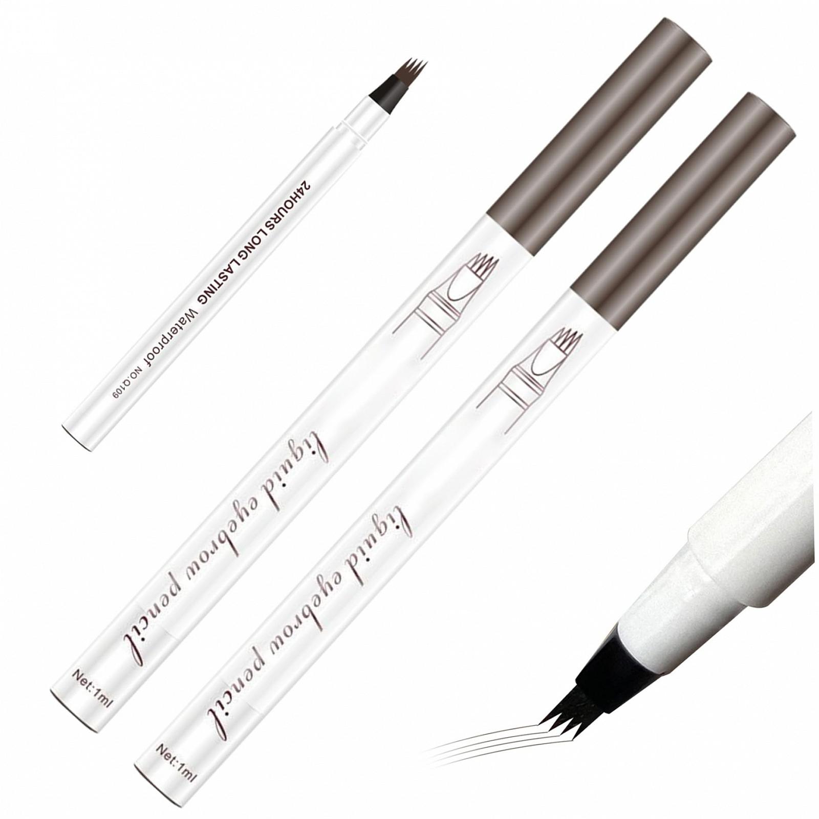 Олівець для брів Wasserdichte Eyeliner 4-zeitliche dunkler Kaffee 2pcs, фото №7
