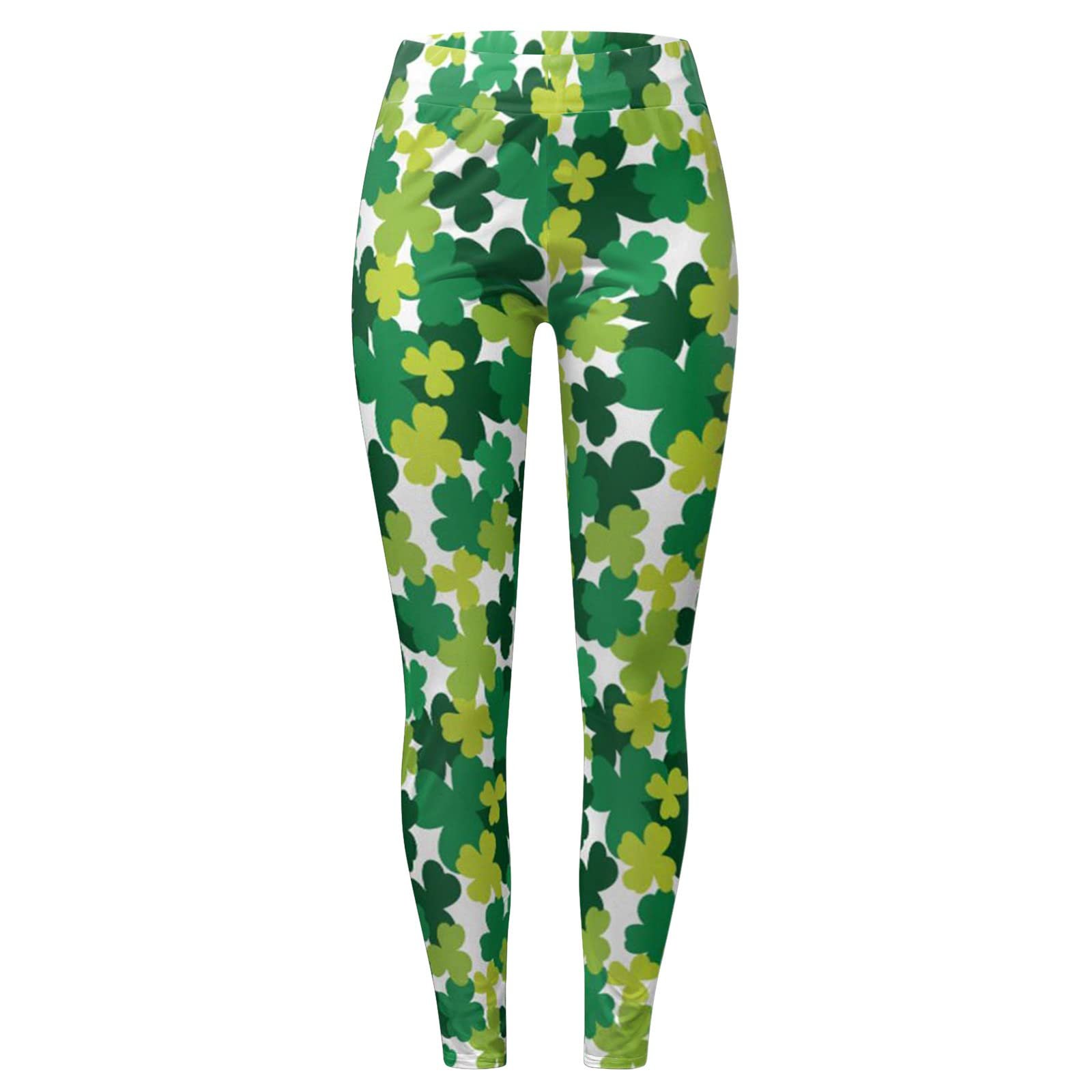 Легінси Жіночі St. Patricks Day Легінси з високою посадкою з принтом конюшини Спортивні легінси Довгі спортивні Для йоги Дихаючі та непрозорі Фітнес Для йоги Для тренувань Костюм на День Святого Патрика, фото №6