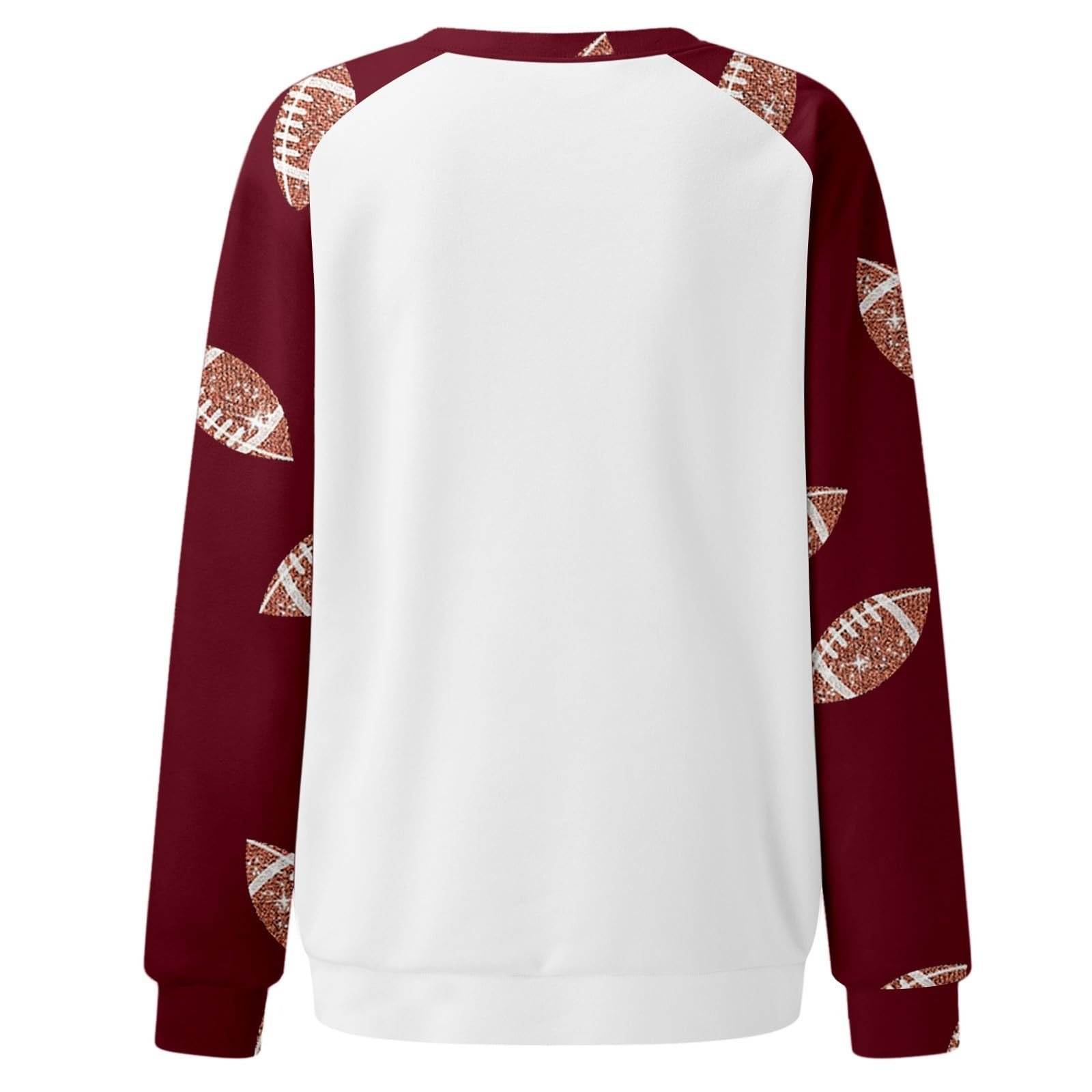 Женский Свитшот Комфортный Графический Y2K Топ Футбольный Рукав Реглан Повседневный Круглый вырез Модный Мягкий Свободный крой, фото №4