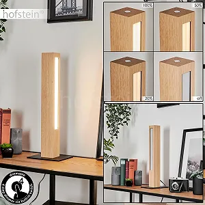 Настільна лампа Mansupa LED Димерна 9 W 1290 lm 3000 K Висота 45.5 см Натуральний / Чорний / Білий synthetic.ua - Фото 1