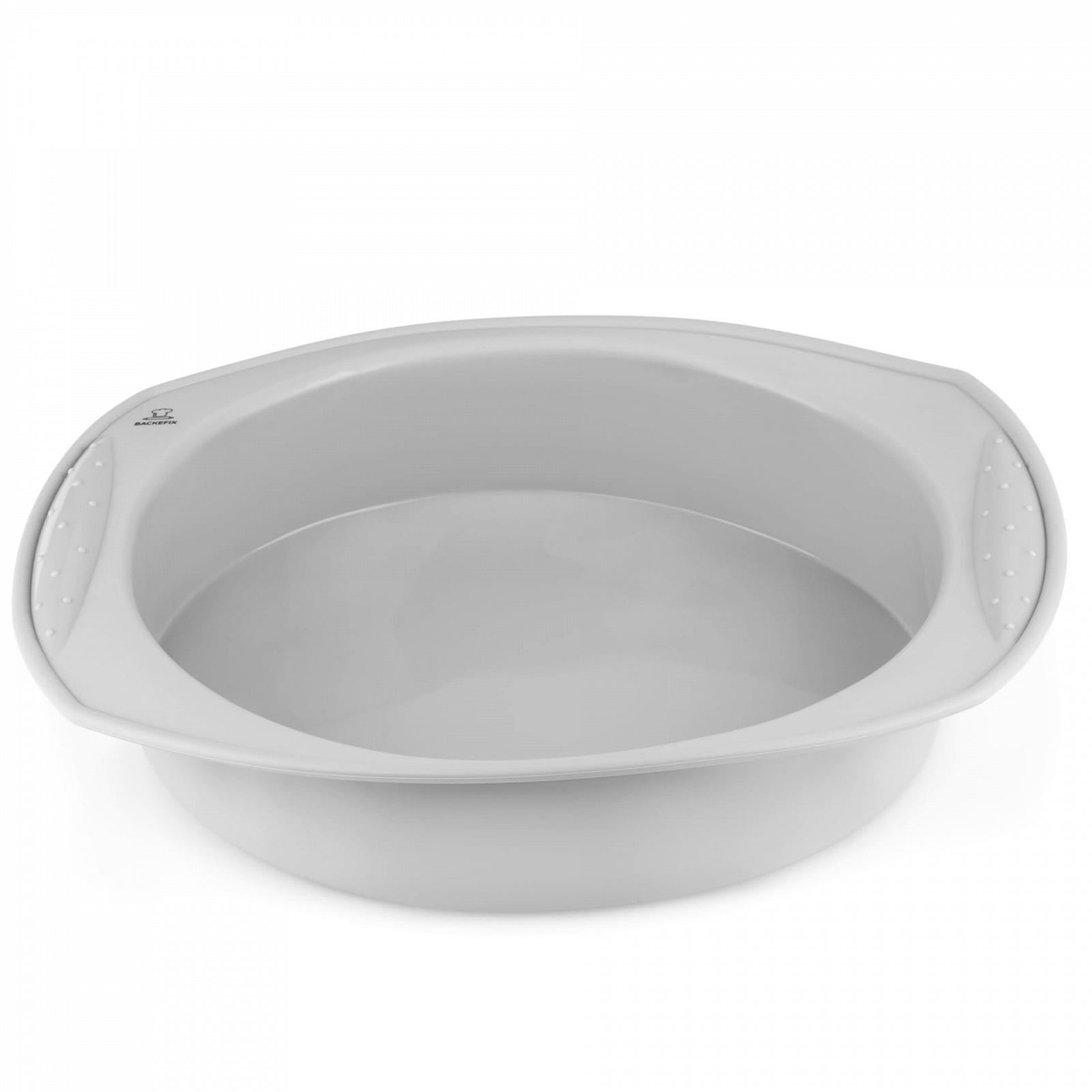 Форма для випікання Backefix силіконова кругла 22 см антипригарна без BPA сіра, фото №1