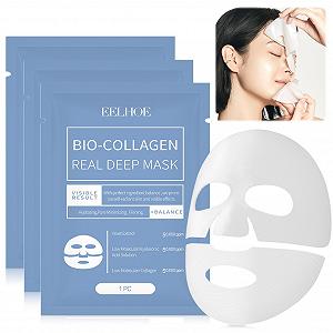 Маска для обличчя Organic Collagen Real Deep, нічна, проти зморшок, для зволоження, очищення, жасминовий бальзам - Фото 1