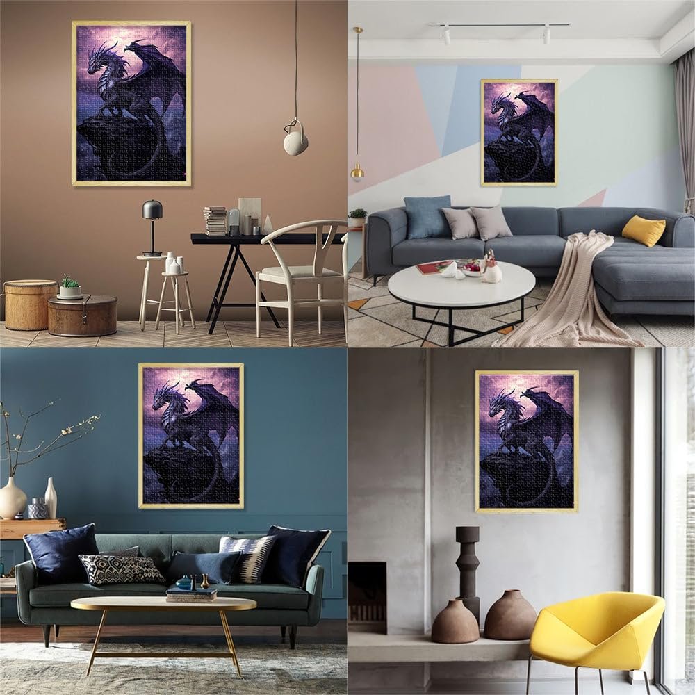 Пазл Величний чорний дракон 1000 елементів 52 x 38 см, фото №6