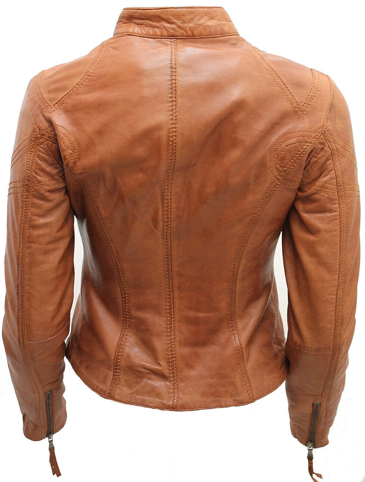 Куртка Infinity Leather Женская 100% Натуральная Кожа Slim Fit Классический Воротник, фото №3