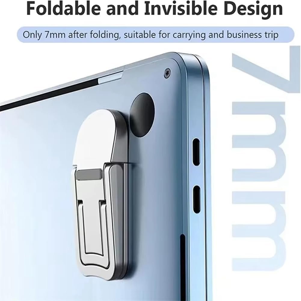 Подставка для ноутбука Correa Портативная, 2 шт., подставка-лифт для компьютера, самоклеящаяся, складная, невидимая, регулируемая по высоте, черная, фото №5