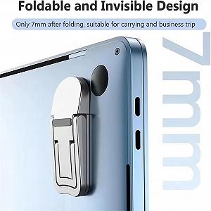 Подставка для ноутбука портативная упаковка из 2 шт. Самоклеящаяся складная невидимая регулируемая по высоте Серебристая synthetic.ua - Фото 1