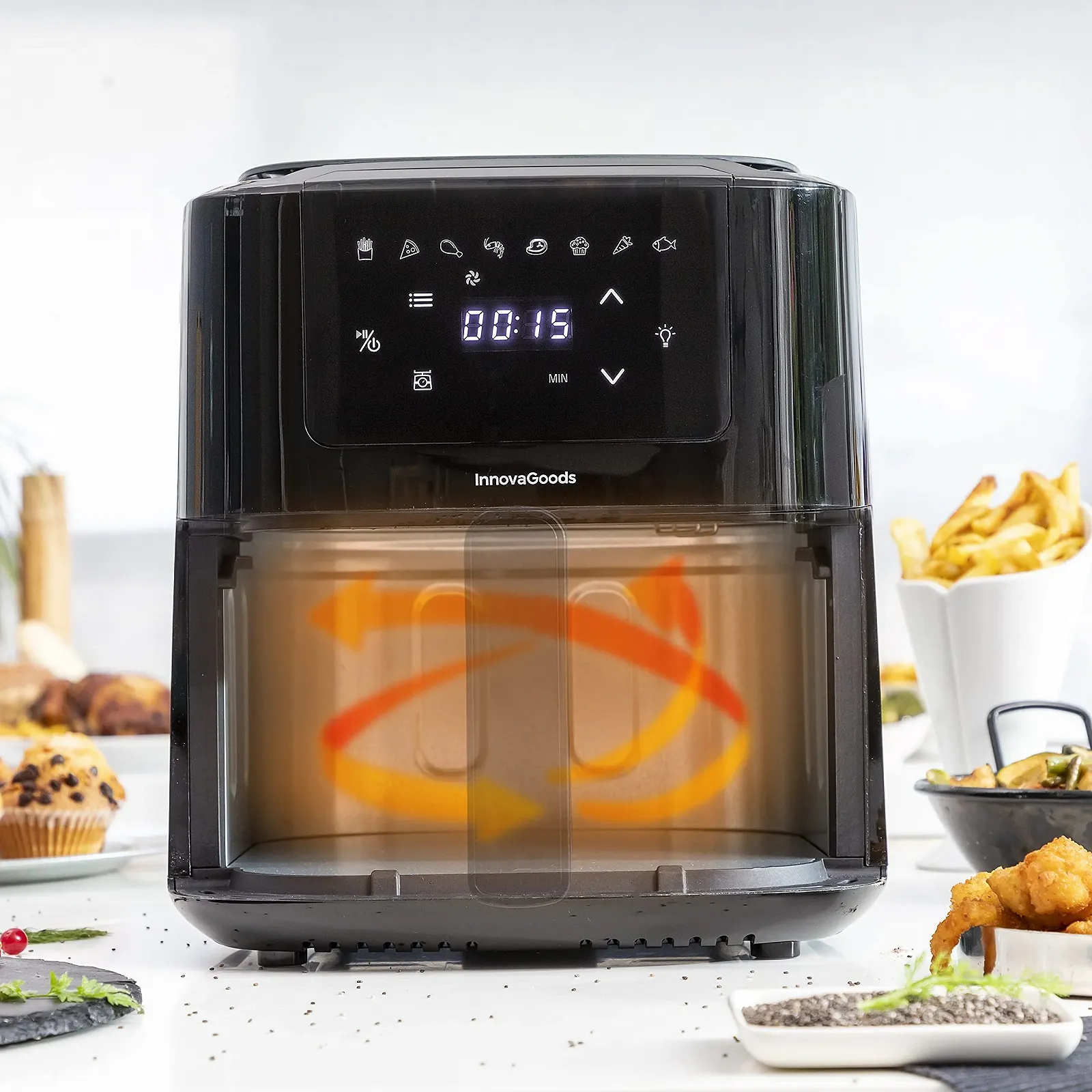 Мультипіч InnovaGoods 5 л 1500 Вт 8 програм Чорна, фото №2 Мультипіч InnovaGoods 5 л 1500 Вт 8 програм Чорна, фото №2