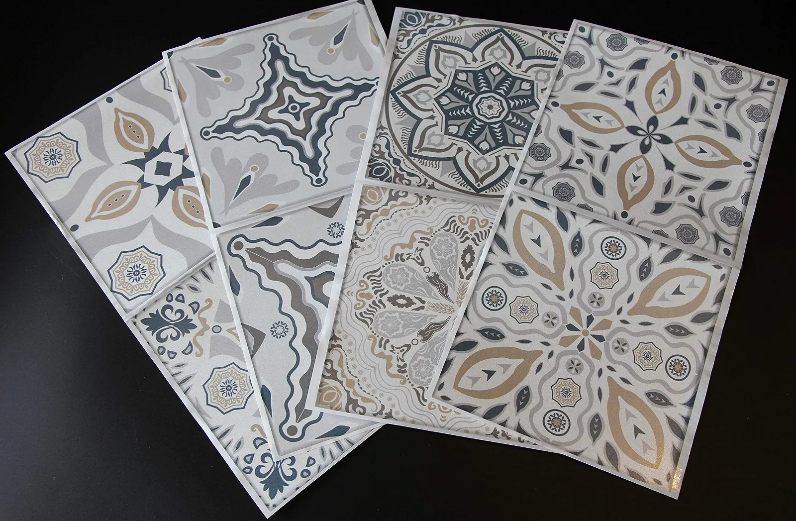 Наклейки на плитку Мозаїка 15 x 15 см 48 шт. Сіро-білий, фото №7 Наклейки на плитку Мозаїка 15 x 15 см 48 шт. Сіро-білий, фото №7