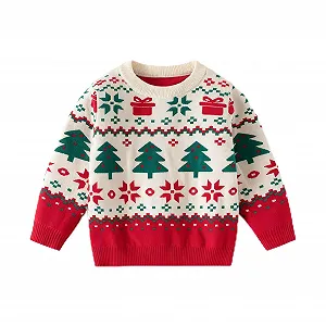 Джемпер Pilipulu Детский Хлопковый Рождественский для Мальчиков и Девочек Малышей 92, 98, 104, 110, 116 EU/UK 24м, 2–3 года, 4 года, 5 лет, 6 лет - Фото 1