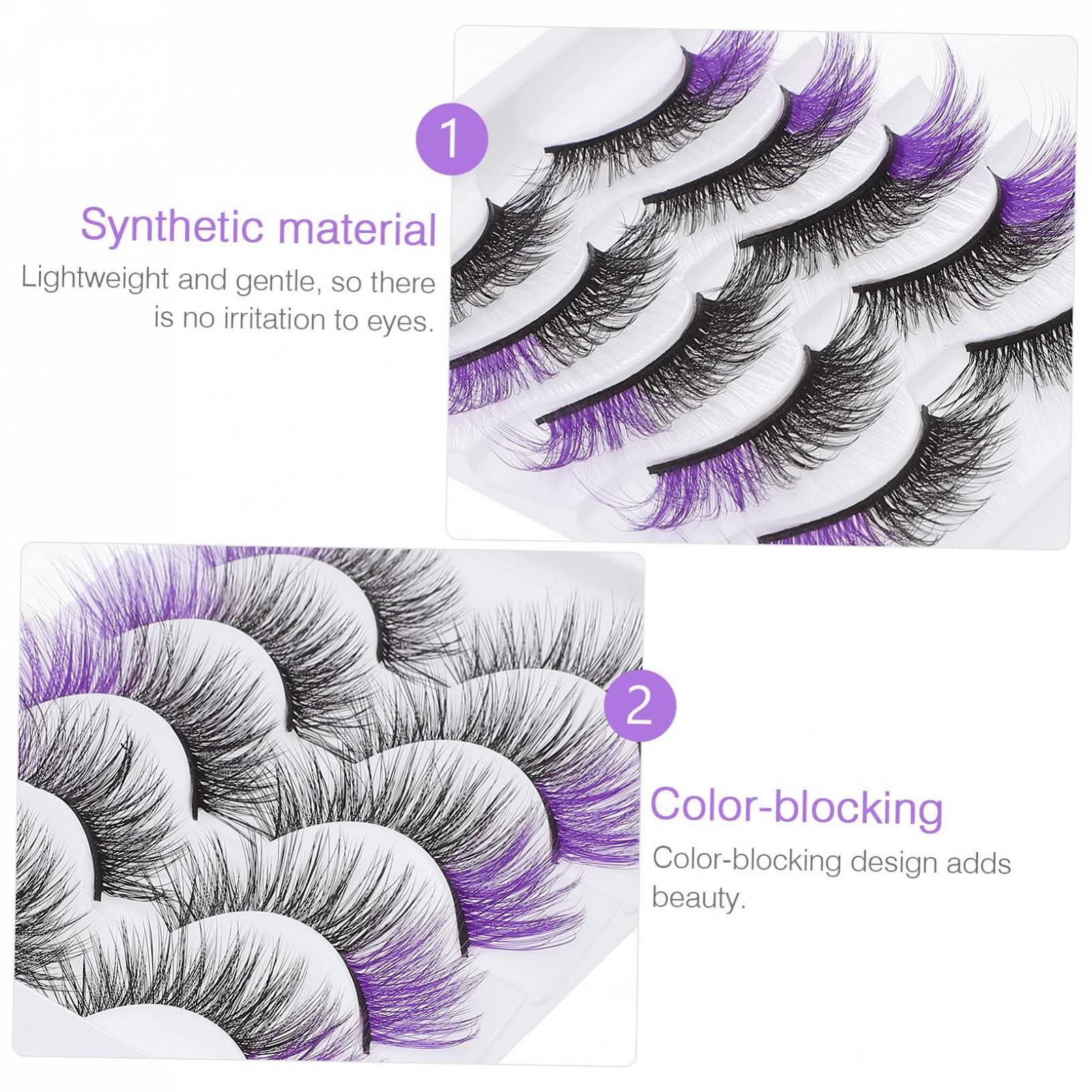 Штучні вії Angoily 25 Пурпурові, фото №7