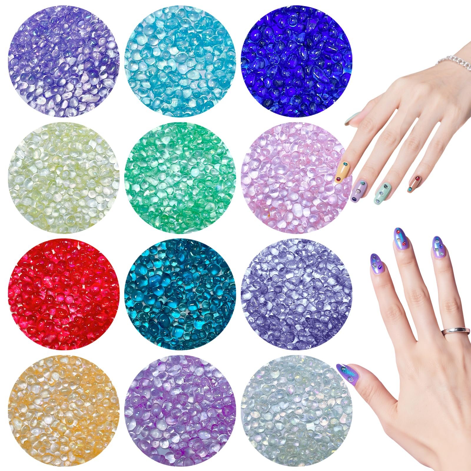 3D Бульбашкові намистини Aurora VEINARDYL, 2-4 мм, 12 кольорів, фото №1 3D Бульбашкові намистини Aurora VEINARDYL, 2-4 мм, 12 кольорів, фото №1