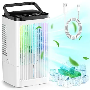Портативный кондиционер 1500 мл 4 скорости 7 цветов LED 1-8 часов таймер - Фото 1