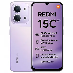 Смартфон Xiaomi Redmi 15C 5G 4/256GB 6.9" 120Hz MediaTek Dimensity 6300 50MP 6000mAh Twilight Purple - Фото 1