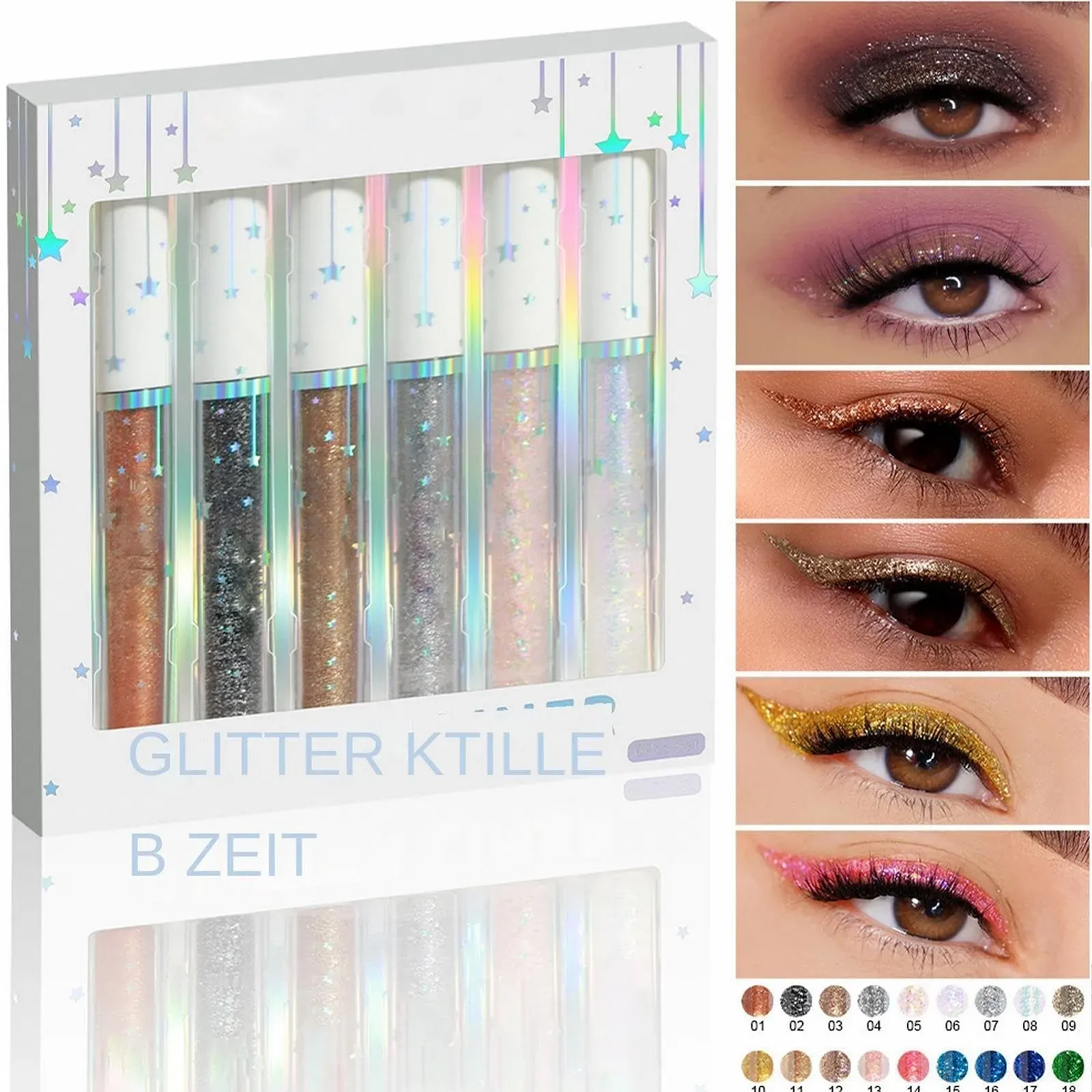 Глітерна Підводка Demsyeq, Водостійка, фото №5 Глітерна Підводка Demsyeq, Водостійка, фото №5